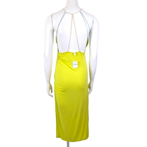 Intimately Free People Maxi Midi Dress Nightie Nightgown NEW Womens Large Yellow - Picture 5 of 10